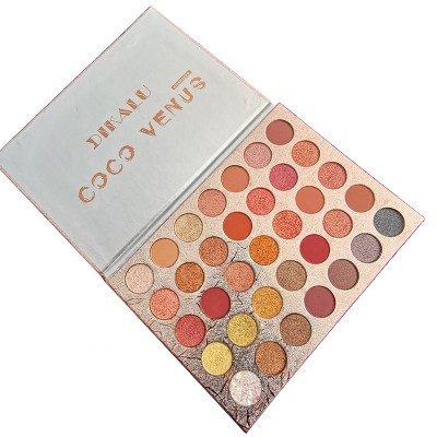 Hot Sale Waterproof Long Lasting 35 Colors Metallic Shimmer Wet Eyeshadow Palette